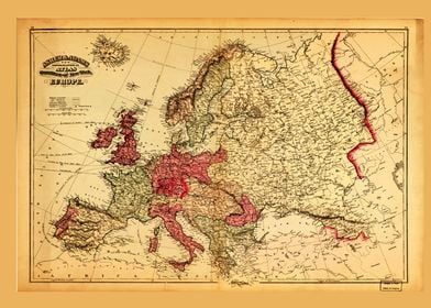 Map of Europe 1871