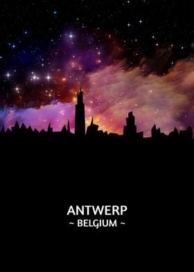 Antwerp Belgium Skyline 