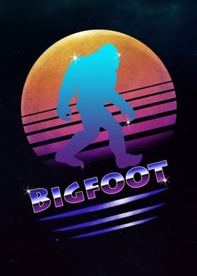 Retro Synthwave Bigfoot