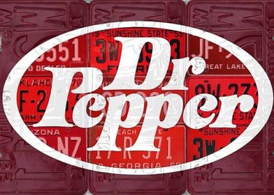 Dr Pepper License Plate