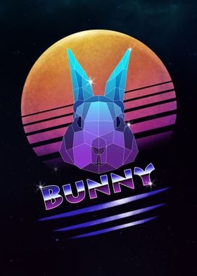 Retro Synthwave Bunny