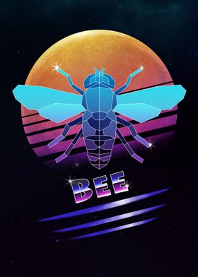 Retro Synthwave Bee