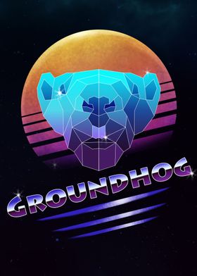 Retro Synthwave Groundhog