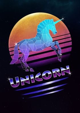 Retro Synthwave Unicorn