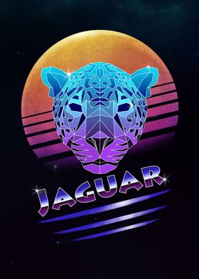 Retro Synthwave Jaguar
