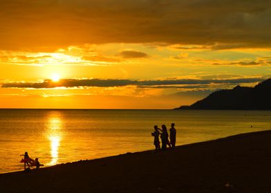 Beach Golden Sunset