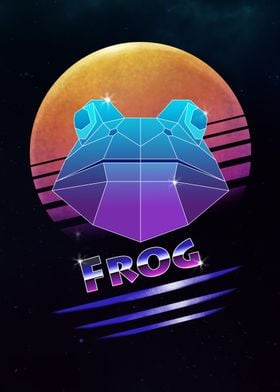 Retro Synthwave Frog