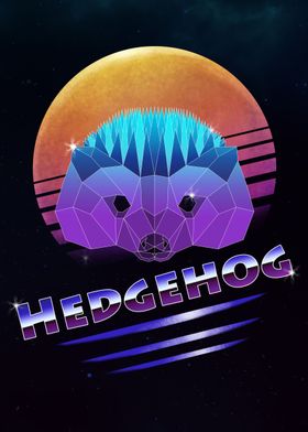 Retro Synthwave Hedgehog