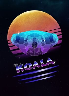 Retro Synthwave Koala