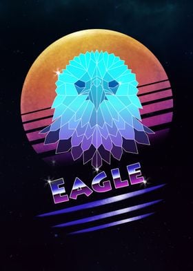 Retro Synthwave Eagle