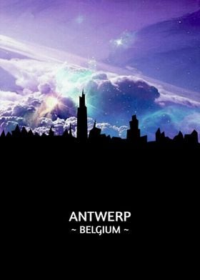 Antwerp Belgium Skyline 