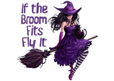 halloween gift broom girl