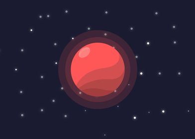 Mars flat design