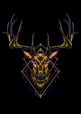 Deer head illustration