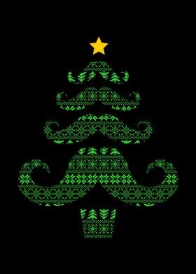 Happy Merry Mustache Tree