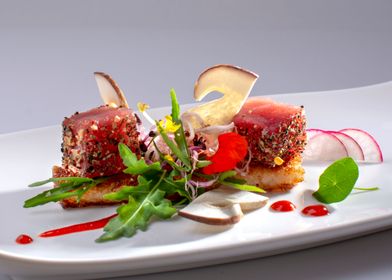 tuna with mushrooms