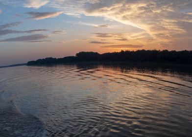 Sunset on Danube