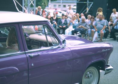 Purple Vintage Soviet Car