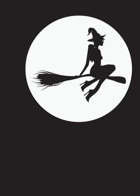 witch moon and broom 