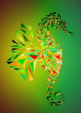 Colorful Abstract Seahorse