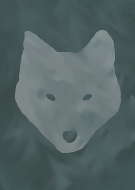 Wolf through fog