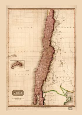 Map of Chile 1818