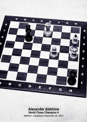 Alekhines Defense Chess' Poster, picture, metal print, paint by