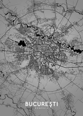 Bucuresti map BW