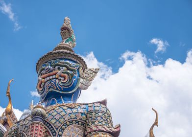 Close up Giant in temple