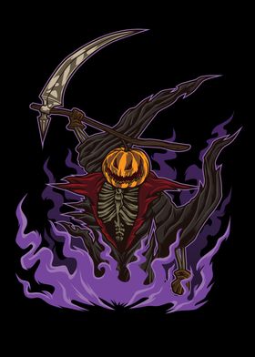 Pumpkin Grim Reaper