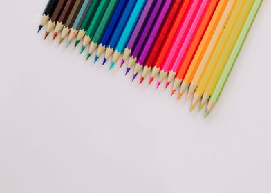 Many colored pencils