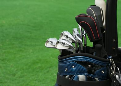 golf clubs in a bag