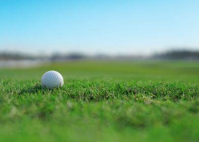 golf ball on a green 