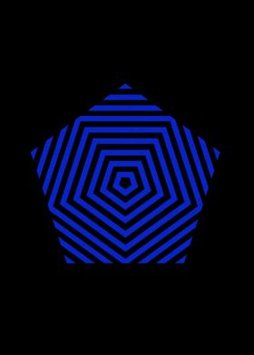 Blue pentagon