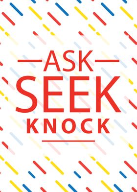 Ask Seek Knock Bible Word