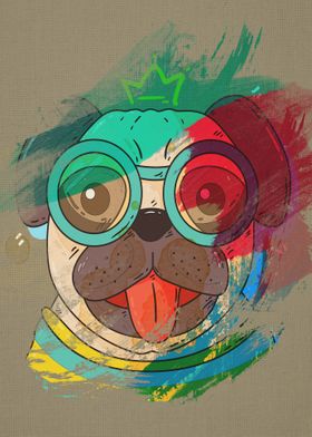 Dog Pug for kidroom