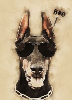 Dog Wall Art Dobermann