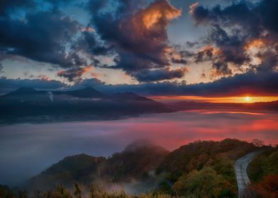 rising sun in Japan