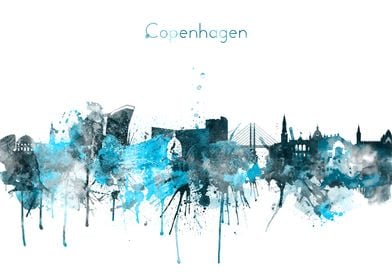 Copenhagen Denmark Skyline