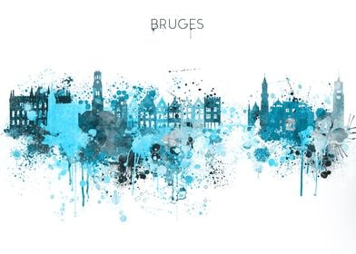 Bruges Belgium Skyline