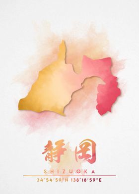 Shizuoka Watercolor Map