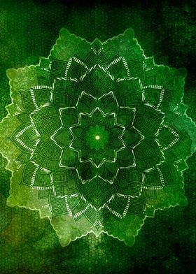 Green Flower Mandala