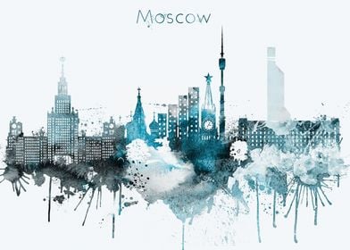 Moscow Russia Skyline