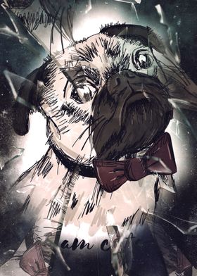 Dog Pug Poster for kidroom