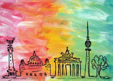 Colorful Berlin Skyline