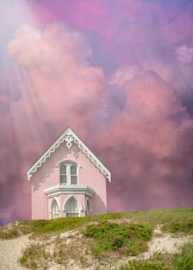 Pink House in Sand Dunes