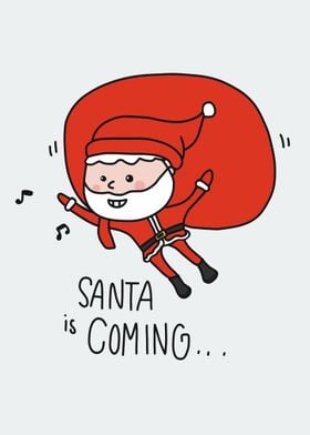 Santa is coming cartoon