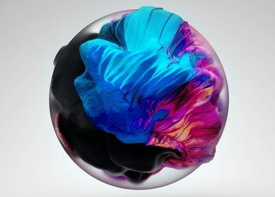 glass sphere with organic