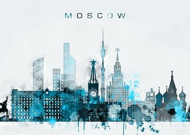 Moscow Russia Skyline