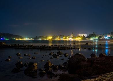 Mirissa Beach at Night